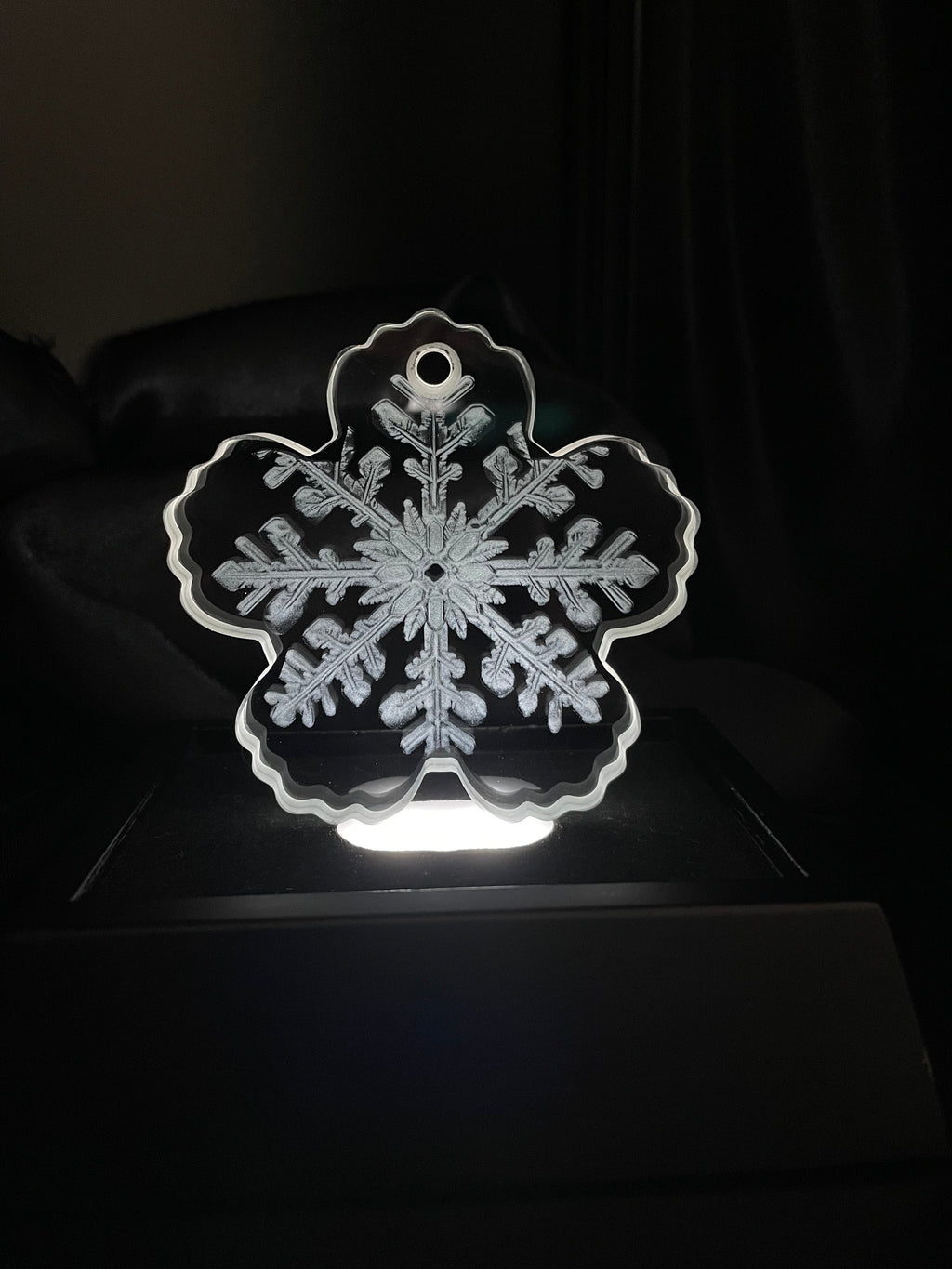 K9 OPTIC CRYSTALS SNOW FLAKE HANGING ORNAMENT
