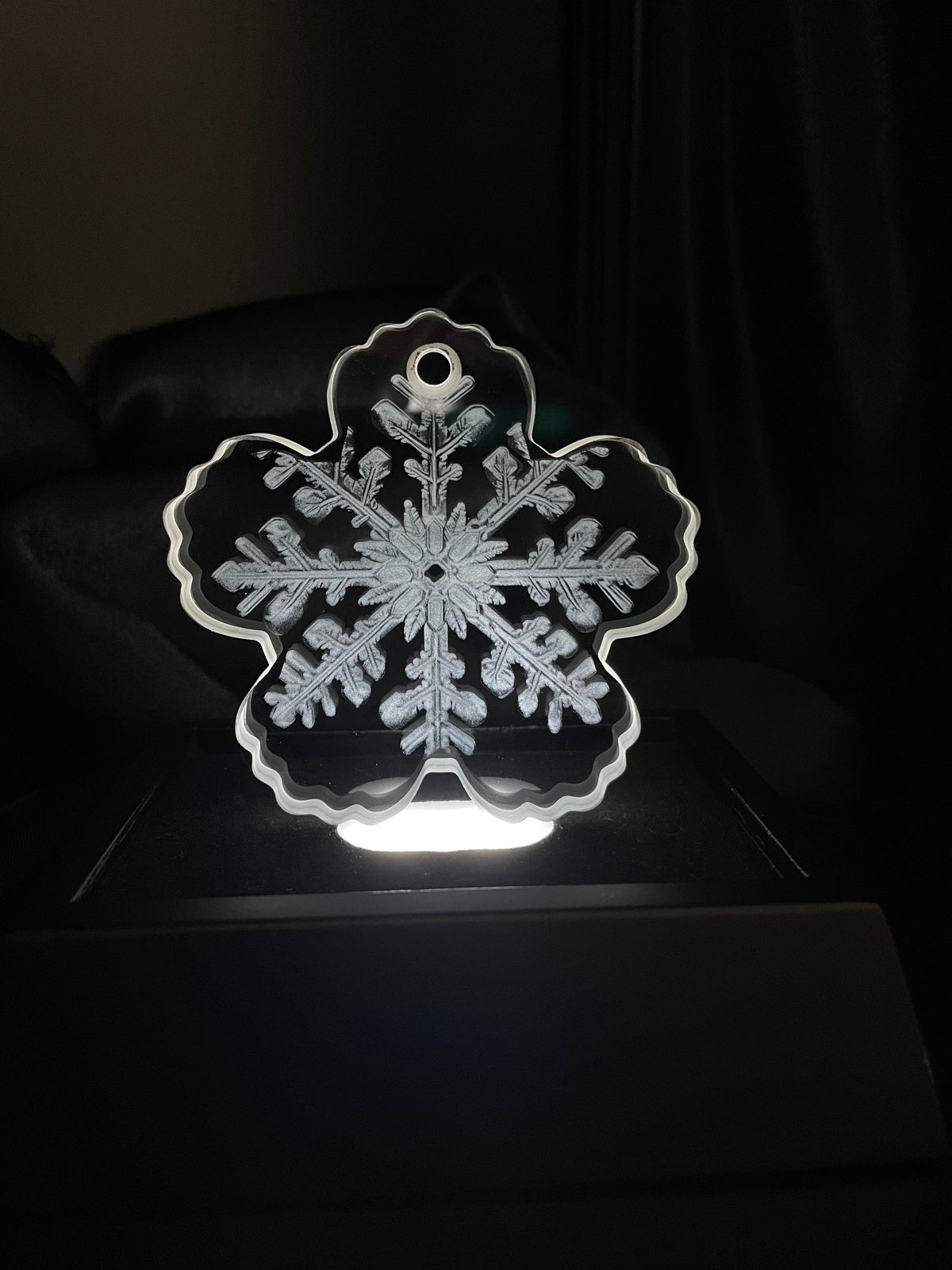 K9 OPTIC CRYSTALS SNOW FLAKE HANGING ORNAMENT